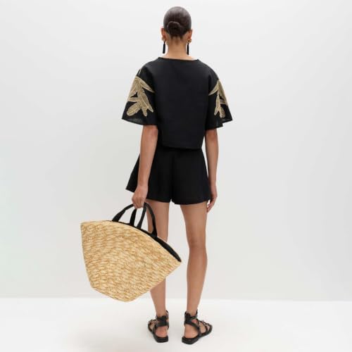Image of Marks & Spencer Cotton Rich Palm Embroidered Beach Shorts