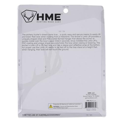 HME Archer's Limb Lift (25 FT) - Reliable Sturdy Adjustable Easy-to-Install Hunting Bow Lift System with Highly Reflective Band - Thumbnail 5