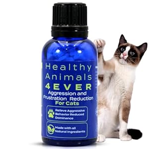 HealthyAnimals4Ever All-Natural Cat Calming Tablets for Stress and Aggressive Behavior – Help Reduce Cat Aggression/Frustration & Promote Relaxation – Homeopathic & Highly Effective – 300 Tablets