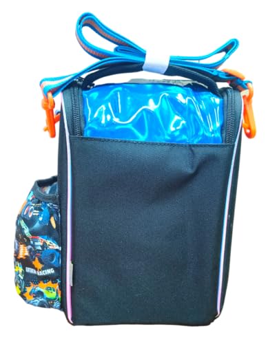 Image of Lunch Bag for Kids, Lunch Bag for Office Men, Women and Kids, Canvas Tiffin Bags for School, Picnic, Work, Carry Bag for Lunch Box and Water Bottle (Vertical Car)