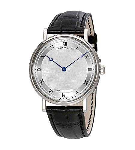 Classique Automatic Ultra Slim Silver Dial Leather Mens Watch - Breguet 5157BB/11/9V6