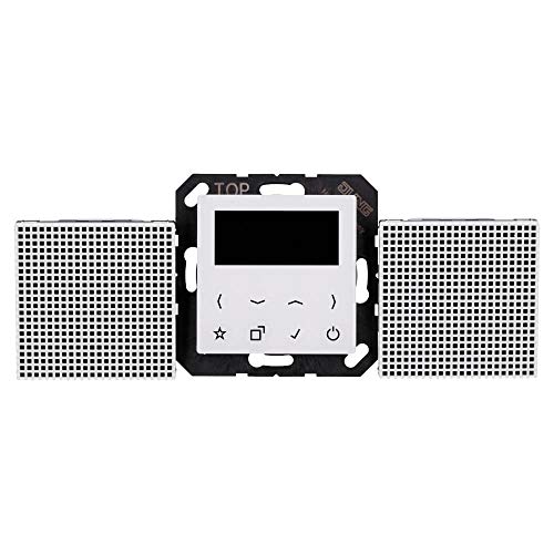 Radio DAB+ Jung DABA2WW ensemble stéréo blanc alpin à touches tactiles