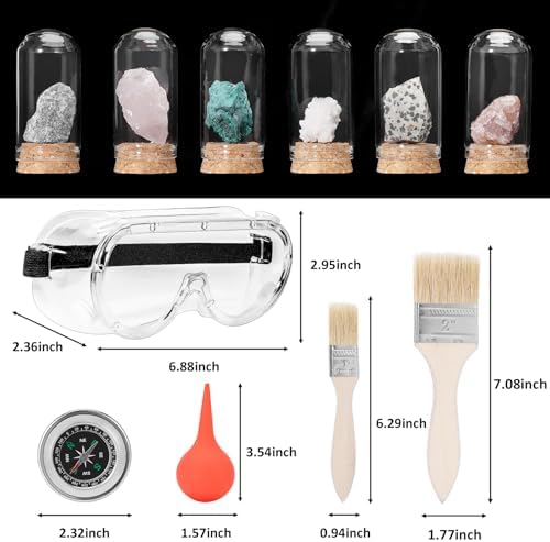 25 PCS Geology Rock Pick Equipment Kit, 32 oz. Rock Hammer with 12" Mason Concrete Chisel, Safety Glasses, Whistle, jewelers loupe, Tool Set for Hounding,Gold Mining & Prospecting, Stone Breaking