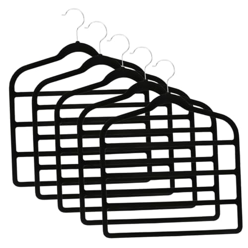 PRETYZOOM 5Pcs Multi Layer Pants Hangers for Closet Organization Space Saving Storage Hangers for Scarf Tie and Towels and Wardrobe