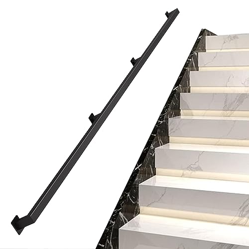 Rampe d'escalier noire pour sécuriser les marches intérieures et extérieures - 2