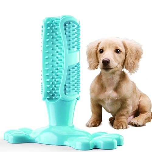 Image of Chew Toy for Dog Toothbrush Stick Dog Toys for Aggressive Chewers Interactive Toys Treats Tough Toy to Keep Them Busy Chew for Small Dogs (Blue, L)