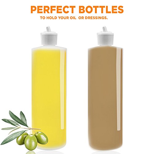 8 OZ PLASTIC CYLINDER BOTTLE WITH FLIP-TOP POUR SPOUT (6)2