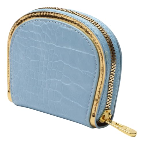 1Pcs Minimalist Wallet Stone Texture Shell Wallet PU Leather Blue 11.5x9.5cm2