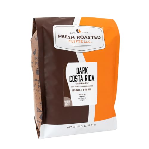 Fresh Roasted Coffee, Dark Costa Rican Tarrazu Whole Bean