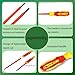 10PCS Electricians Tools Set, Interchangeable Electrical Screwdriver Sets, Insulated Screwdriver Sets, High Hardness Set Electric for Electrical, Home and DIY Projects Posiioning Squares