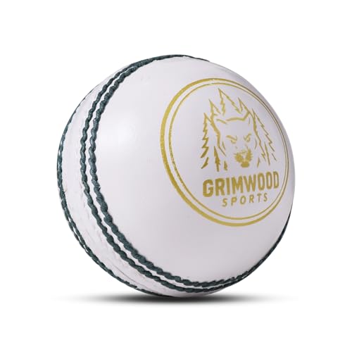 Image of Leather Ball for Cricket | Handcrafted Waterproof Design | Durable Seam & Premium Cork Ball | Match Ready Cricket Ball for Test, ODI, T20 & Practice Games (Blaze Leather Ball - White)