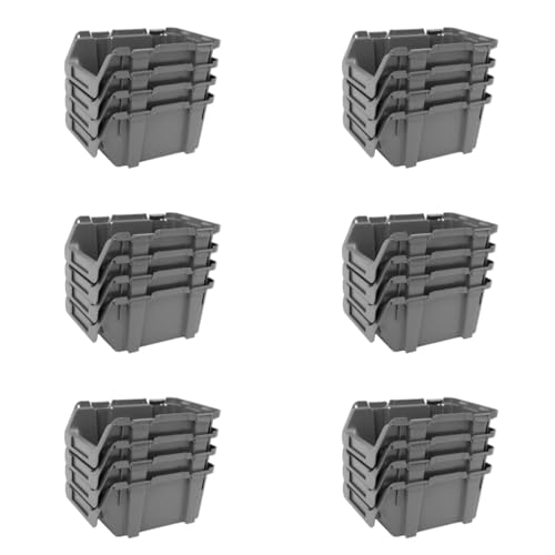 Tayg Pack 24 Gavetas de Plastico Encajables y Apilables nº51 (No alimentaria) - Organizador de Tornillos, Cajones, Caja de Almacenamiento, Cubetas de Plastico Rectangulares, 17x10,7x8 cm