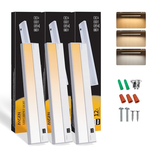 Ansen 3Packs of Under Cabinet Lights for Kitchen, 12in 10W 666LM, Dimmable Hardwire Led Light for Closet, CRI>92, R9>90, 3 Color Temperature, 3000K/4000K/5000K(Warm White, Cool White, Daylight)” style=”margin-left: auto;margin-right: auto”></div>
<blockquote class=