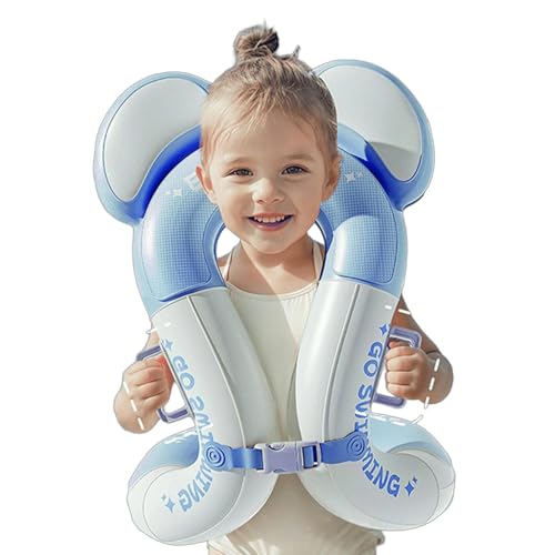 Chaleco de natación | Chalecos Flotador, Chaleco de Seguridad Inflable con cinturón de Seguridad Ajustable para niños de 3 a 15 años Jóvenes Actividades de Verano en el baño