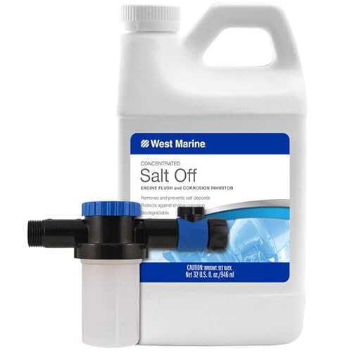West Marine Salt-Off Engine Flush and Corrosion Inhibitor with Mixing Unit, 32 fl. oz.