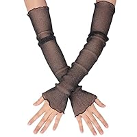 Sibba 1 Paar Armwärmer Ärmel Halloween Schutz Manschetten Atmungsaktive Spitze Kompressionsabdeckung Volleyball Basketball Baseball Tattoo Unterarm Up Fußballbänder Gaming Mädchen Frauen