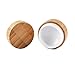 2Pcs 10g Round Bamboo Jars Empty Cosmetic Jar Pot Bottles Containers Case Small Jar with Screw Lid for Makeup Face Cream Lotion Storage
