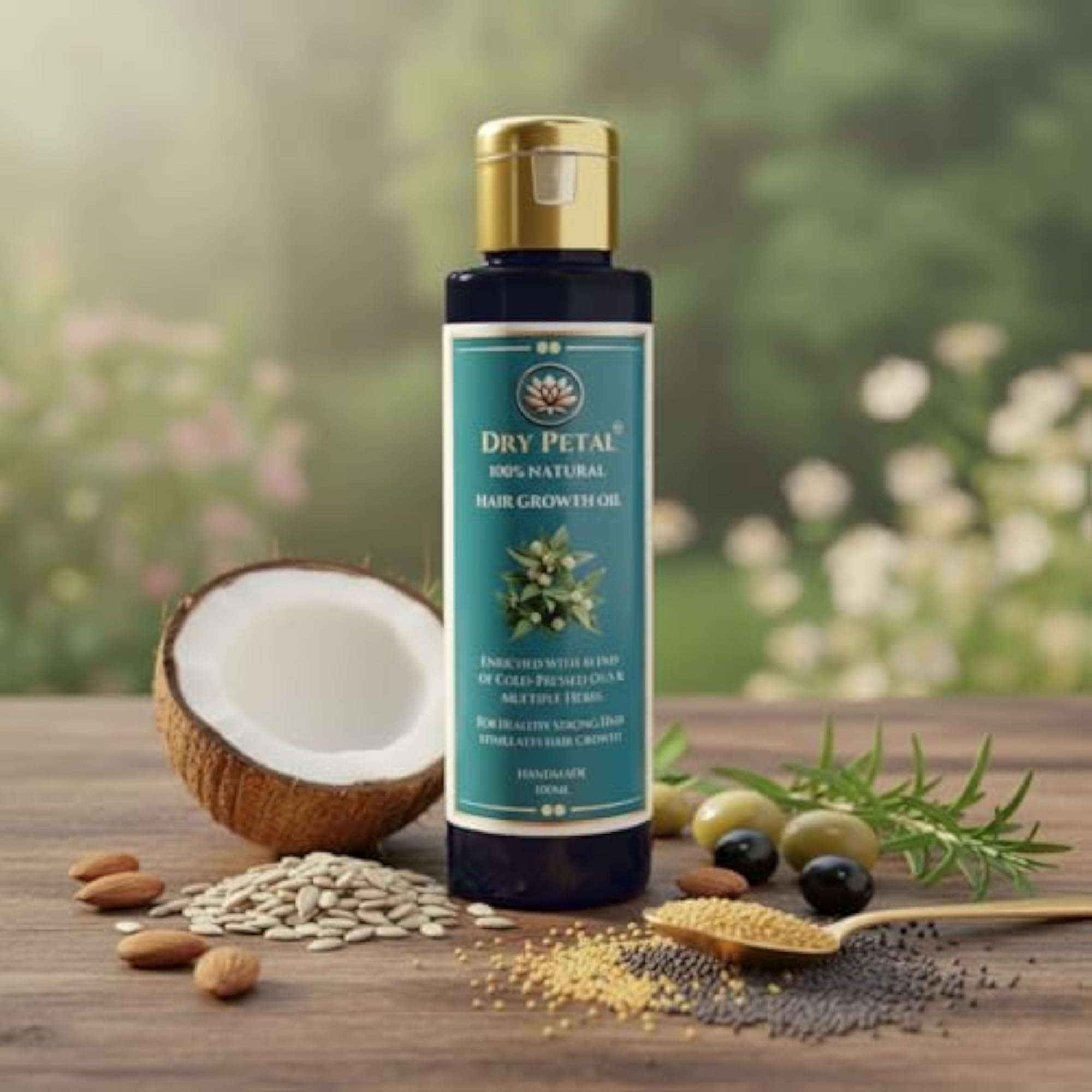 Ayurvedic Hair Oil for Hair Growth & Fall Control, 100% Natural