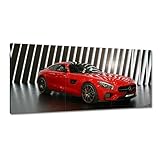  Gemälde auf Leinwand, 210 x 100 cm, Rot Mercedes AMG Nr. H2002M_PC3BH