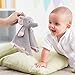 Vicloon Elephant Baby Plush Security Blanket with Tags&Teether, Blanket for Boys&Girls, Hang on Nursery Strollers, Cribs, Car Seats (Grey)