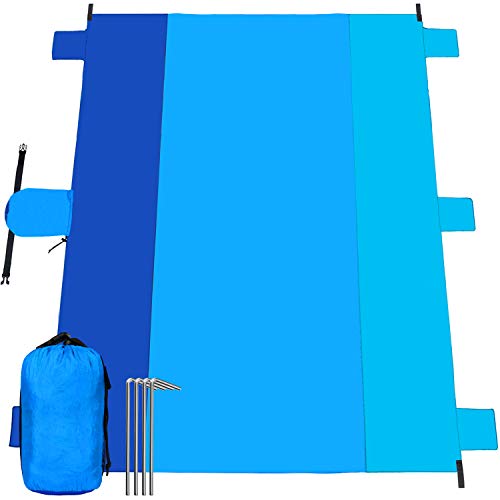 Esup Beach Blanket Sand Proof Oversized Waterproof 10'x 9' Beach Mat for 7
