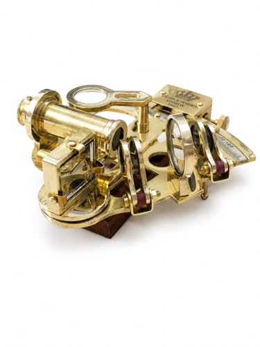 Image of Sun Instrument Handcrafted Nautical Brass Sextant - 4 Inch, Unique Collectible