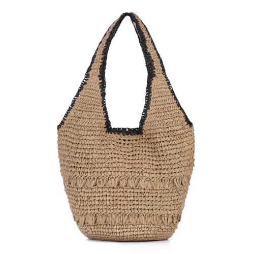 Bolso de paja tejido para mujer Oweisong verano 2026 miniatura 1