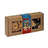 Pacific Gold Marketing Dog Cookie Duo-Peanut Butter & Carob Dipped Pug, 8-Ounce Units (Pack Of 3)