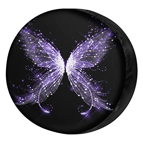 Image of Delerain Spare Tire Cover Butterfly Wheel Covers Waterproof Dust-Proof UV Sun Universal Fit for RV Trailer RV SUV Truck and Many Vehicle (18 Inch for Diameter 32 inch-34 inch)