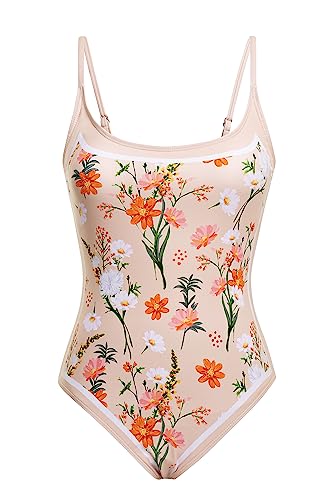 Image of Narecte Sexy One Piece Bathing Suit for Women Tummy Control High Cut One Piece Swimsuit Womens