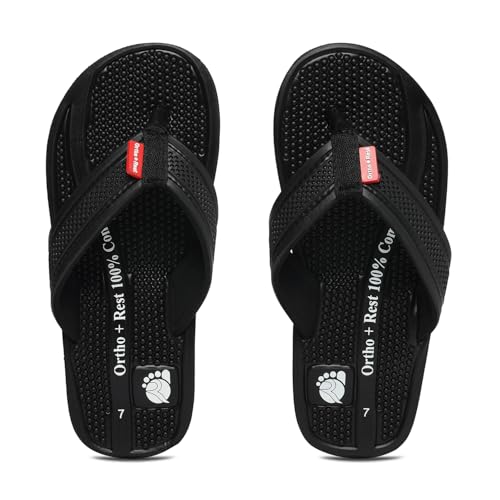 Image of Ortho + Rest Doctor Orthopedic Slippers for Men | Anti-Skid Flip Flops with Acupressure Massage Footbed | Extra Soft and Comfortable Doctor-Recommended Chappal for Pain Relief