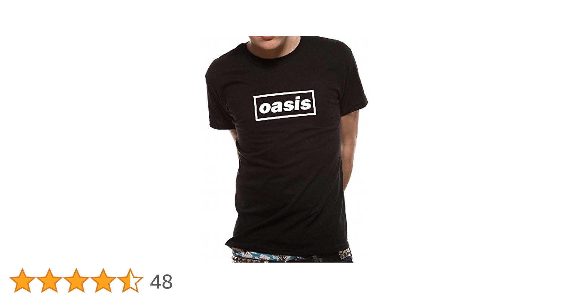 Oasis Logo Black T-shirt : Medium 38-40