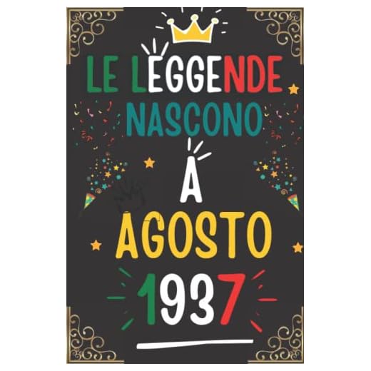 LE LEGGENDE NASCONO A AGOSTO 1937: regali compleanno uomo e donna, 85 anni di compleanno regalo uomo e donna 85 anni, regalo per lui/lei, Taccuino da110 pagine