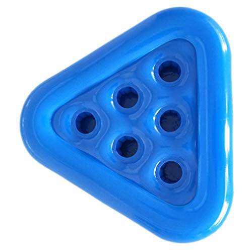 BESPORTBLE Suporte inflável para bebidas com 6 buracos, triangular, porta-copos flutuantes para pisc