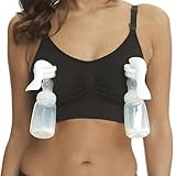 GWAWG Reggiseno per allattamento e pompaggio senza mani, regolabile, con stili leopardati/neri, senza ferretto, per un comfort 24/7 (M-XXL), Nero , XL