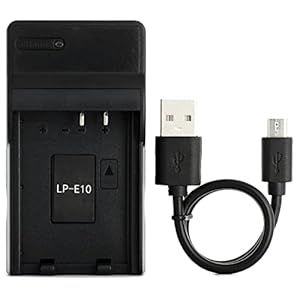 LP-E10 USB Chargeur pour Canon EOS 1100D, EOS 1200D, EOS Kiss X50, EOS Rebel T3 Caméra et Plus