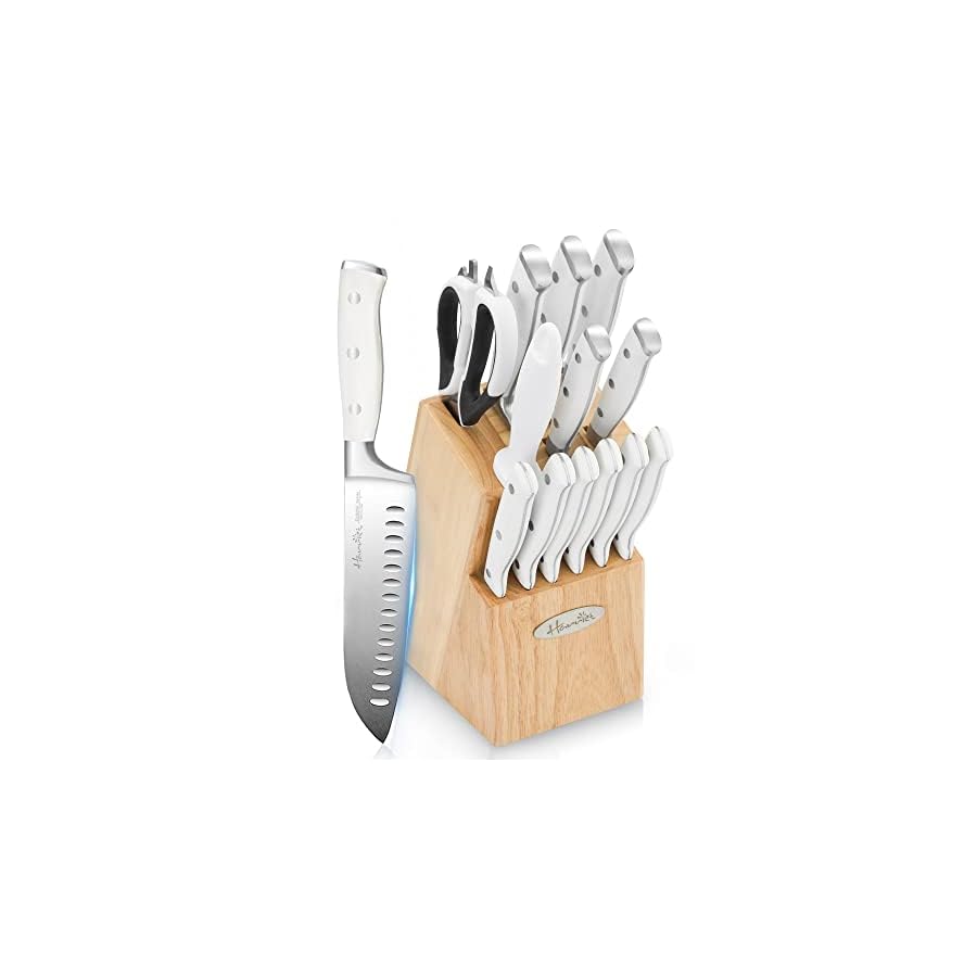 Kitchen Knives Set, Harriet 14-Piece Knife Block Set with Multifunctional Kitchen Shear and Sharpening Steel, High-Carbon Stainless Steel Chef Knife Set, Classic Forged Triple Rivet