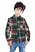 SANGTREE Boys and Mens Flannel Plaid Long Sleeve Shirt Casual Button Down Shirts, Christmas Green, Large