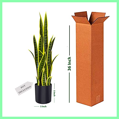 Image of Kayra Decor 3 Feet Snake Plant - Big Artificial Plant with Pot for Living Room Corner Decor
