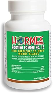 Hormex Rooting Powder #16 - Rooting Hormone for Difficult to Root Plants - Fast & Easy Way to Clone Plants from Cuttings - Stronger, Healthier Roots Using Cloning Powder - 1.6 IBA
