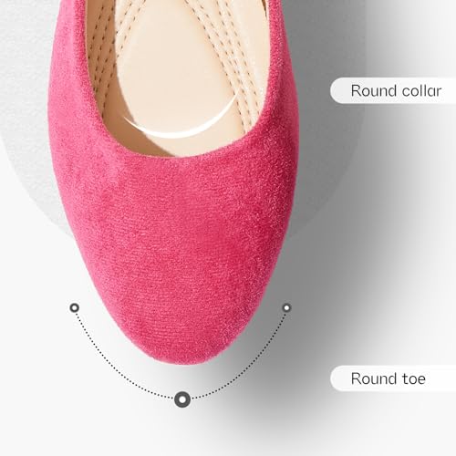 Image of Shupua Flats for Women Round Toe Black Ballet Flats Dressy Work Shoes