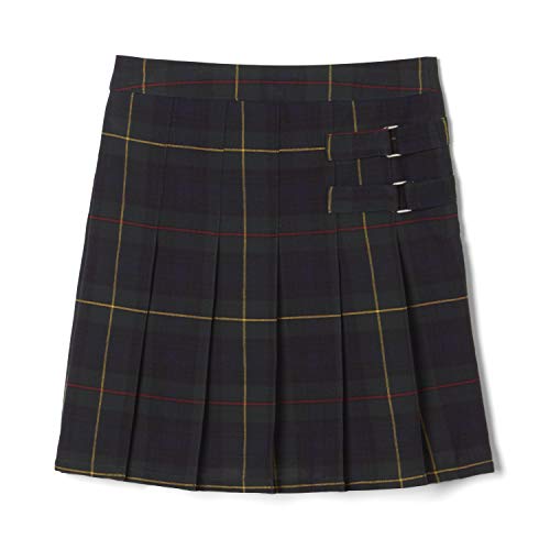 Image of French Toast Girls' Plaid Adjustable Waist Pleated-Front Two-tab Scooter
