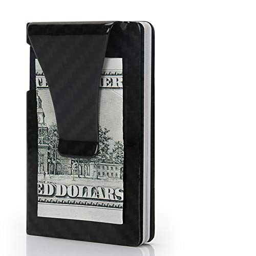 Premium Kreditkartenetui Carbon Slim Kreditkartenhalter RFID Schutz für 9 Kreditkarten Mini Geldbörse Portemonnaie Leicht Dünn Kartenhüllen Nur 14g mit Geschenkbox für Herren