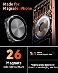 Magnetic Phone Mount for Hyundai Ioniq 5 2022-2025/5 N & Sonata Kona 2024-2025 & Ioniq 9 Metallic Dashboard, Compatible with MagSafe iPhone 17 16 15 14 13 12 Pro Max Plus Mini