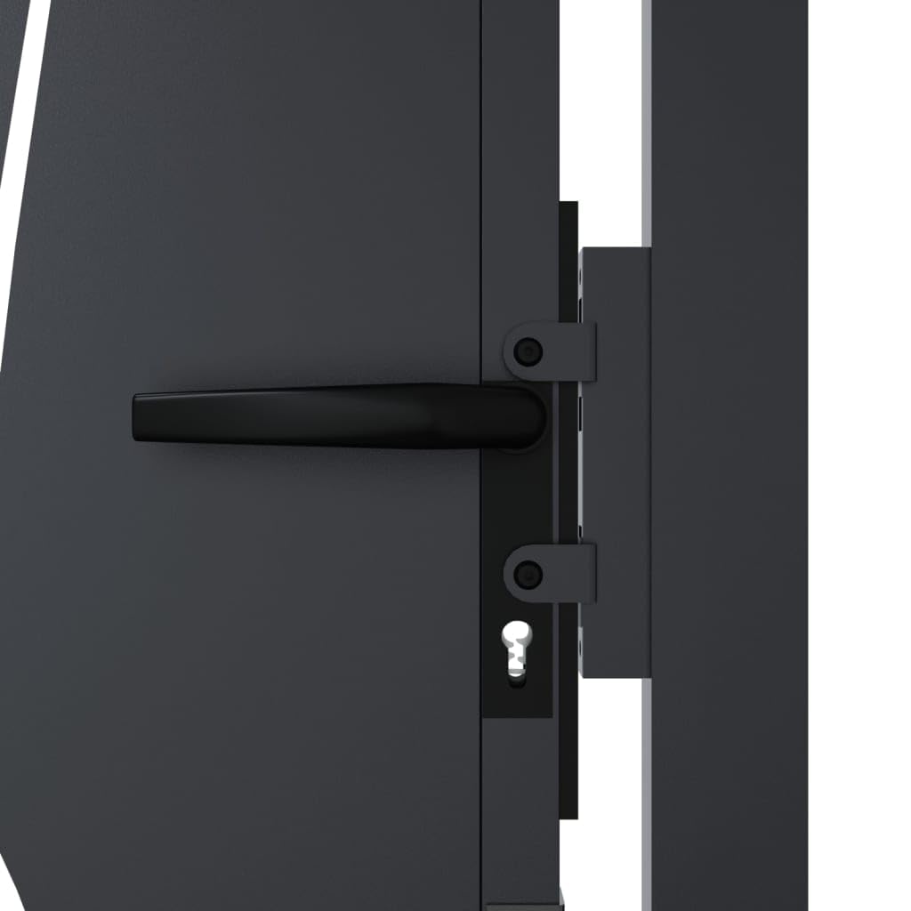 Willood Puerta de jardín acero gris antracita diseño hierba 105x180 cm