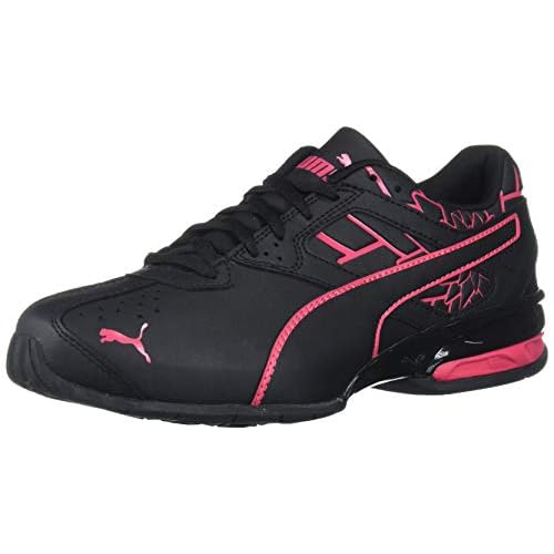 PUMA Tazon 6, Zapatillas Mujer, Negro, Rojo Black-Red Rose, 37.5 EU