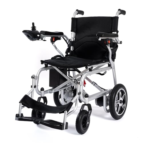 Culver Artemis Pro Lightweight Foldable Electric Wheelchairs for Seniors - 2x250W Motor Power Wheelchair - Travel/User Friendly Electric Wheelchairs for Seniors, Long Range Electric Wheelchair, Black