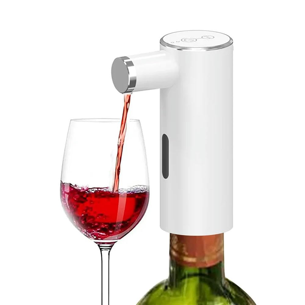 ZBDZSW - Aireador eléctrico de vino, decantador, aireador rápido, carga USB, color blanco, 1 unidad