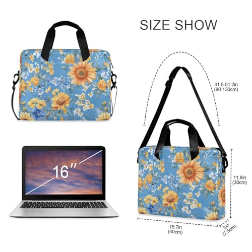 Funda para portátil de 15.6 pulg con asa y correa azul miniatura 5