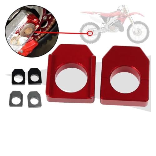 Bloque de eje trasero para regular cadena de forma precisa en motos CR y CRF 2